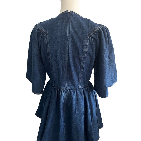 STATEMENTS BY ESTHER Denim Modest A Line Dress Size Medium - Picture 10 of 10